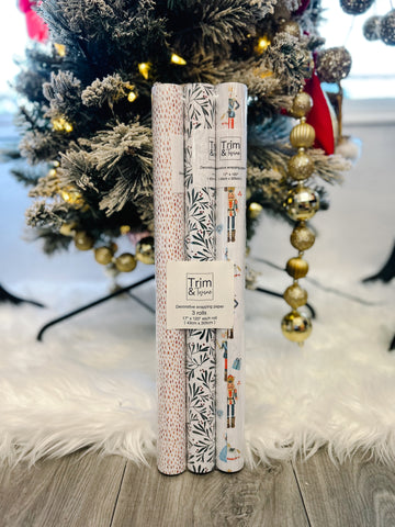 Nutcracker Set Wrapping Paper - 3 pack