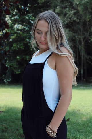 Overall Romper - Black