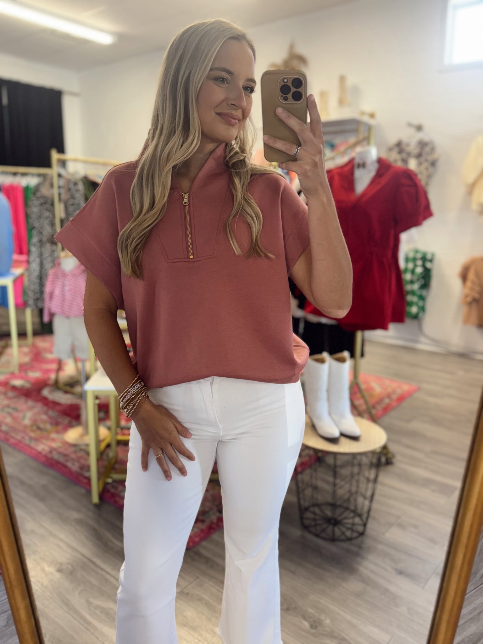 Scuba Top - Mauve