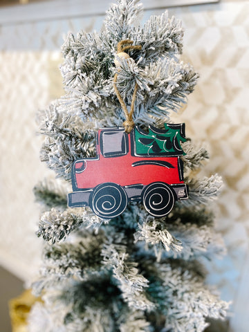 Truck & Tree Ornament