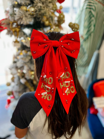 Christmas Hair Bow - Red