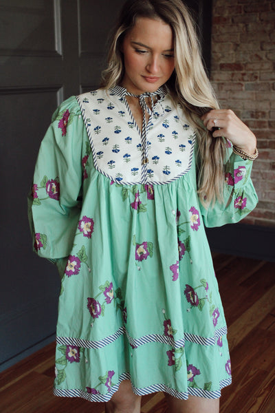 Green Floral Dress