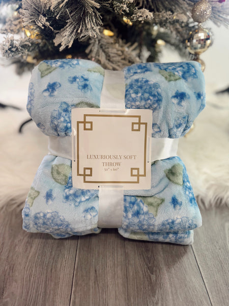 Hydrangea Throw Blanket