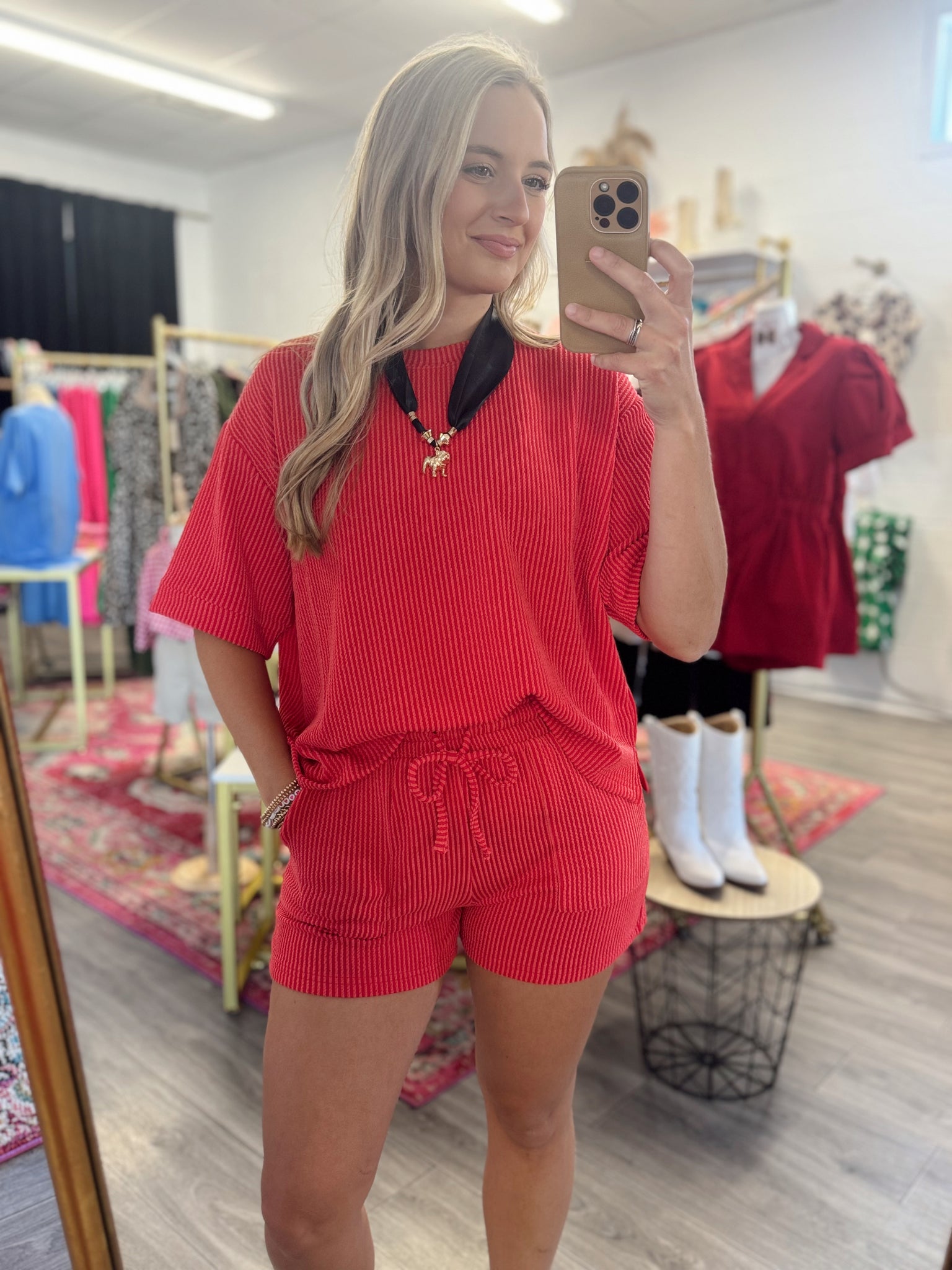 Everyday Ribbed Set - Red