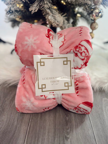 Candy Cane Throw Blanket