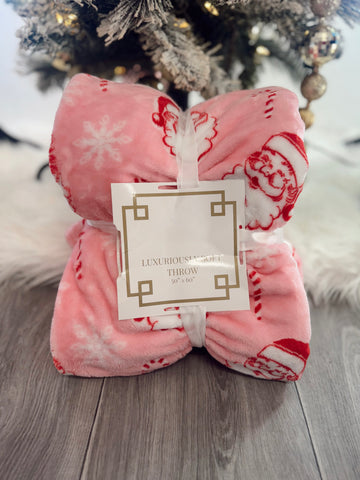 Candy Cane Throw Blanket