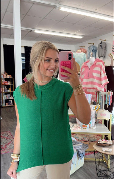 Skye Sweater Top - Green
