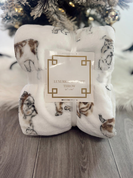 Bulldog Throw Blanket
