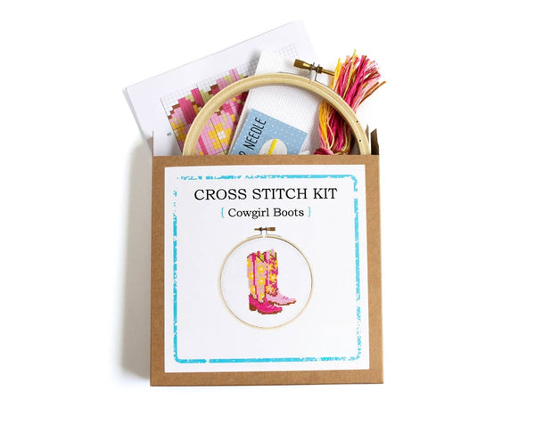 Cowgirl Boots Cross Stitch Kit