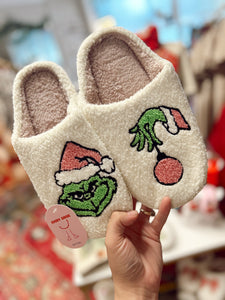 Grinch Christmas Slippers