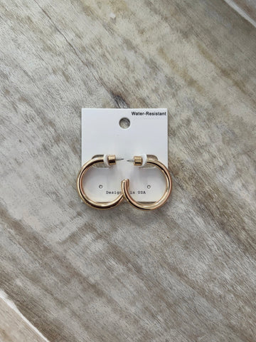 Water Resistant Gold Hoops