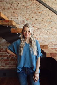 Pocket Top - Blue, S-XL