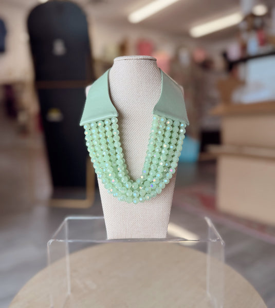 Multi Beads Statement Necklace
