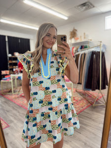 Abbey Abstract Flutter Dress