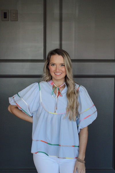 Penni Blouse - Baby Blue