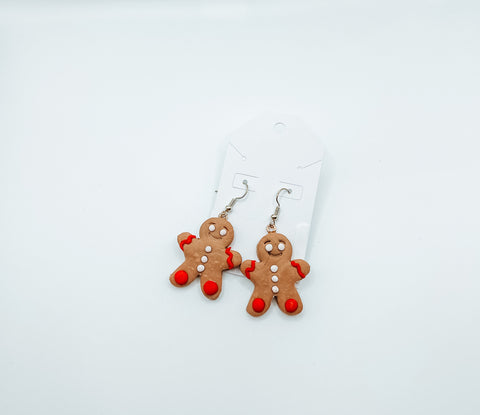 Gingerbread Clay Earrings