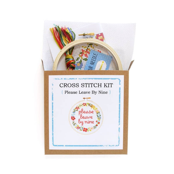 Please Leave By Nine Cross Stitch Kit