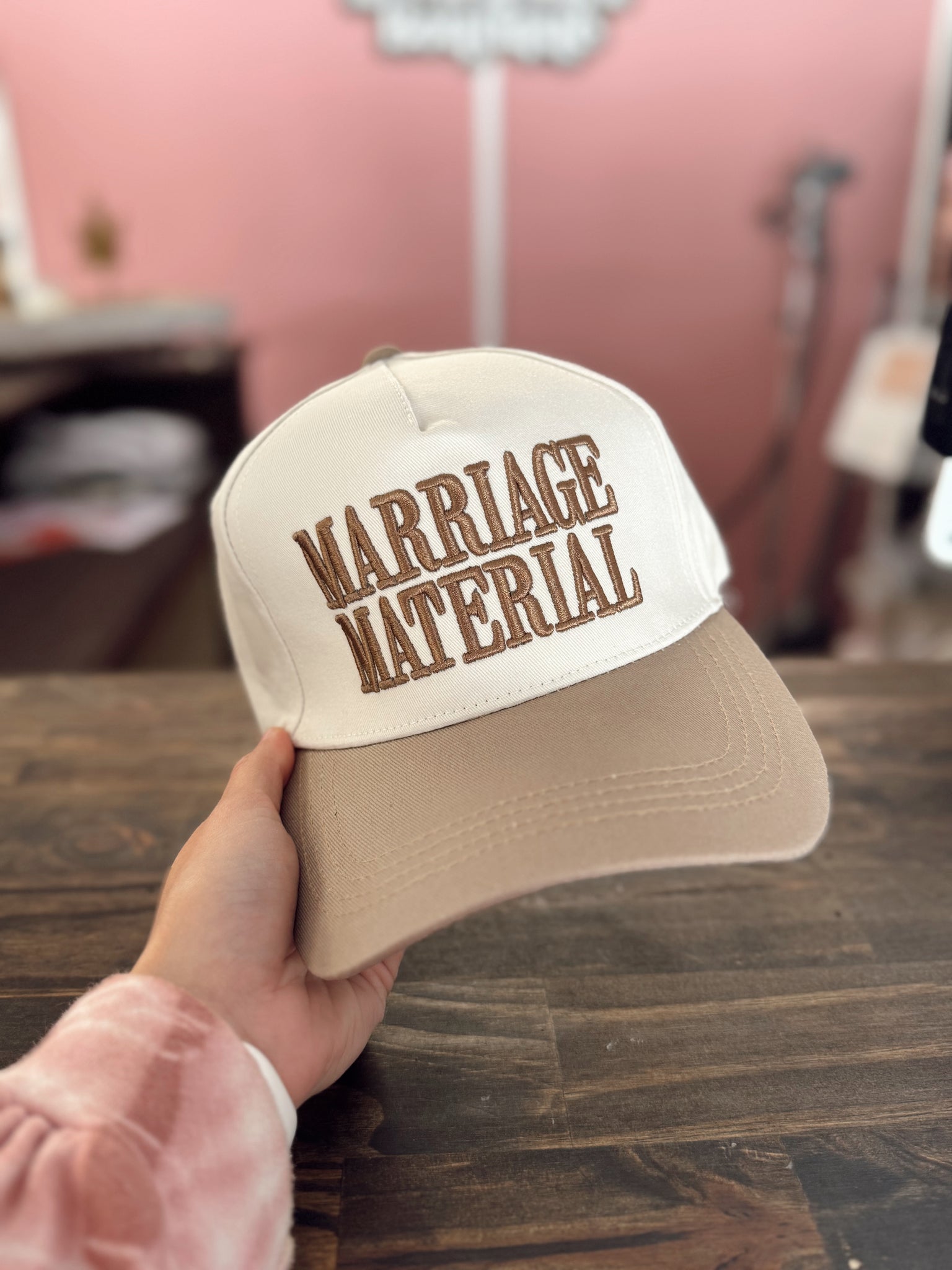 Marriage Material Hat - Mocha