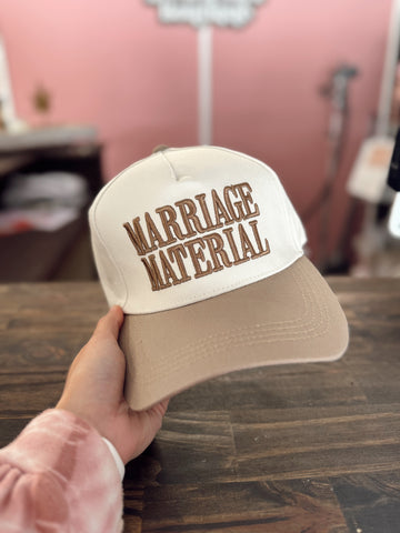 Marriage Material Hat - Mocha