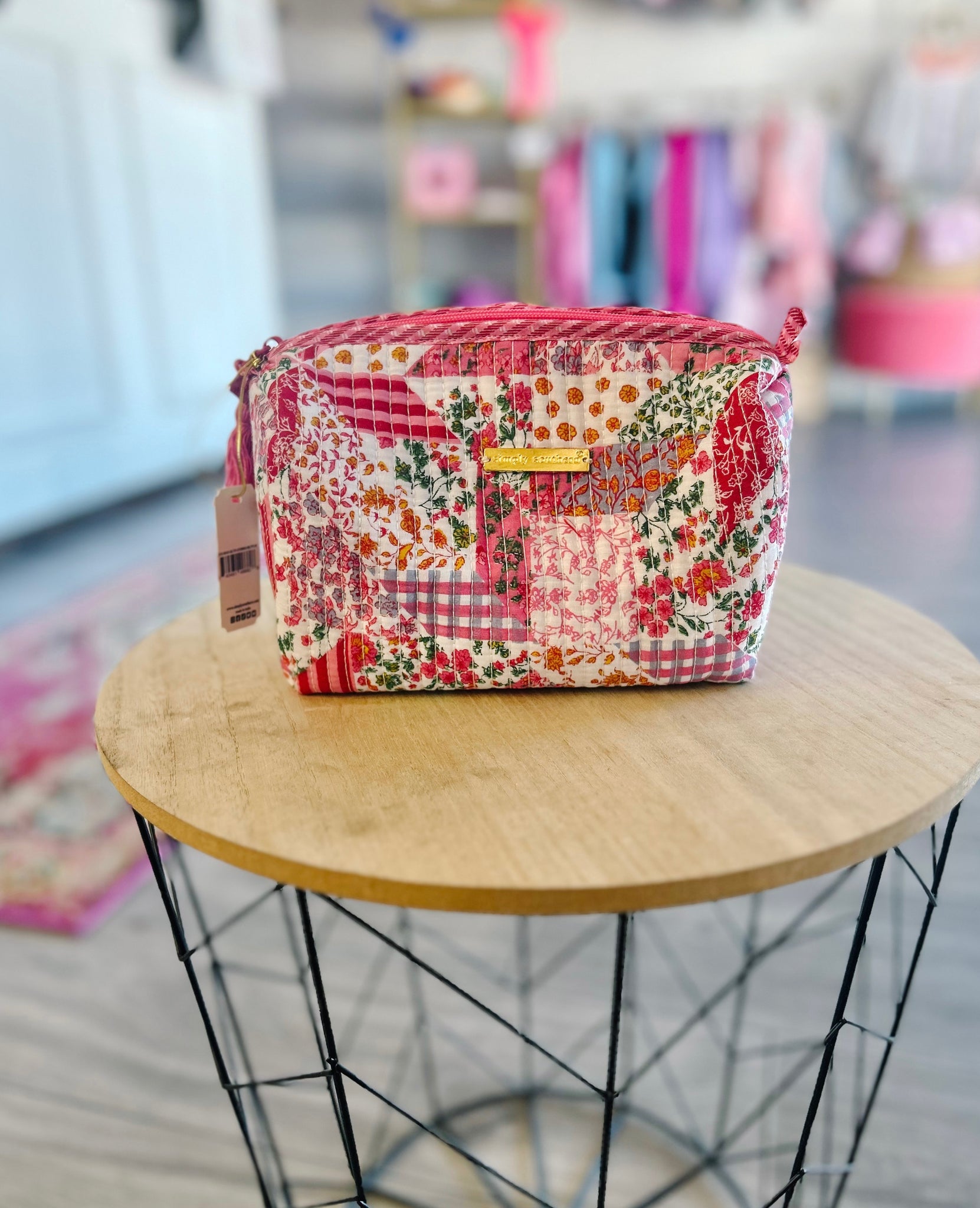 Cosmetic Quilt Bag - Pinks