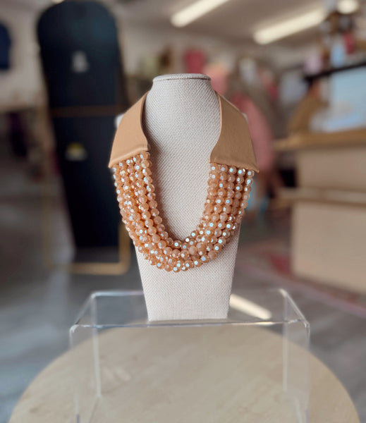 Multi Beads Statement Necklace
