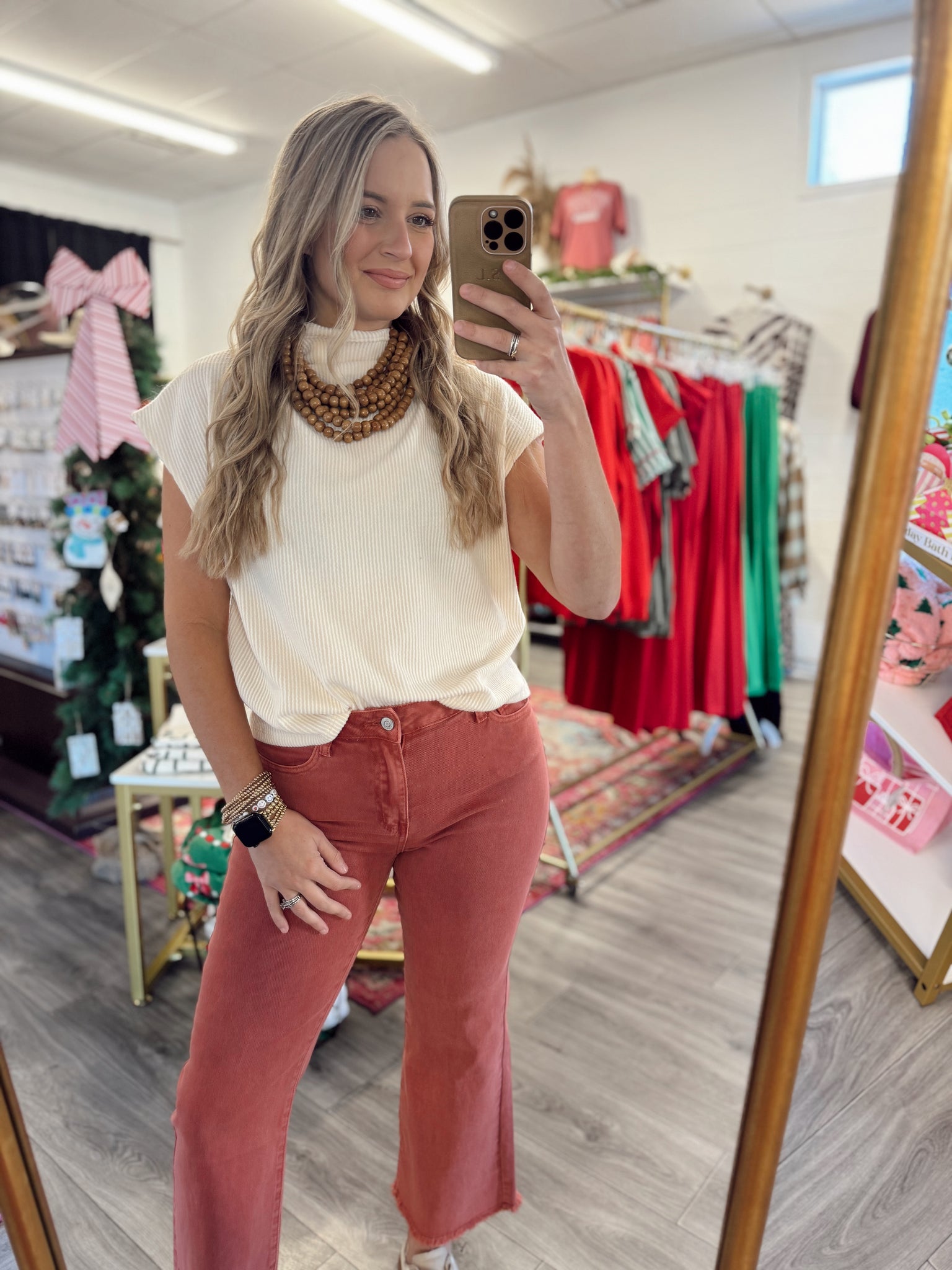 Cindy Mock Neck Sweater - Cream