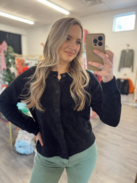 Sweater Cardigan - Black