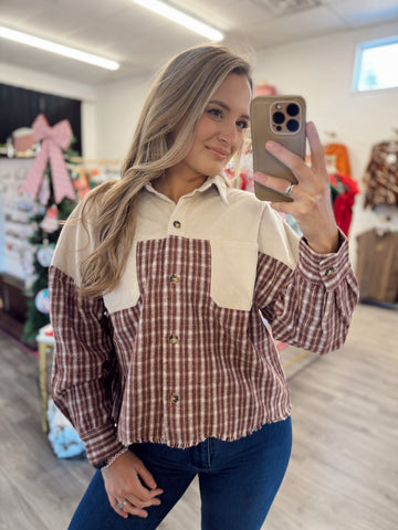 Corduroy Flannel Top