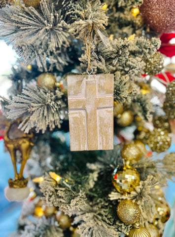 Wood Cross Ornament