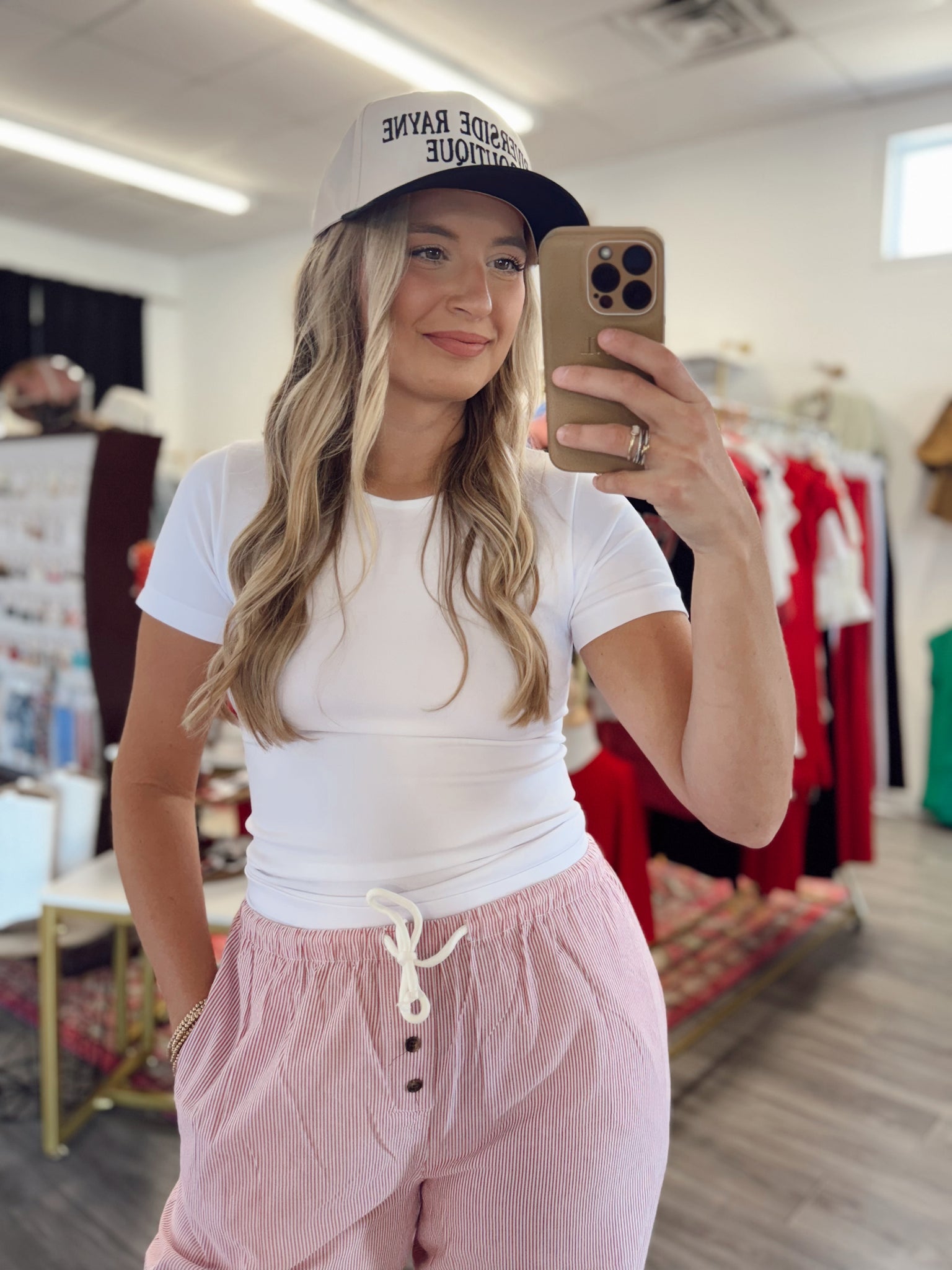 Seamless Round Neck Top - White