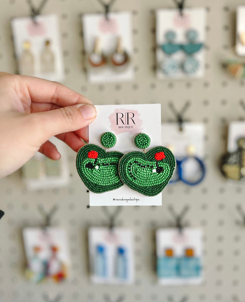 Beaded Golf Earrings