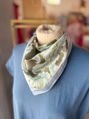 Grand Floral Bandana Scarf