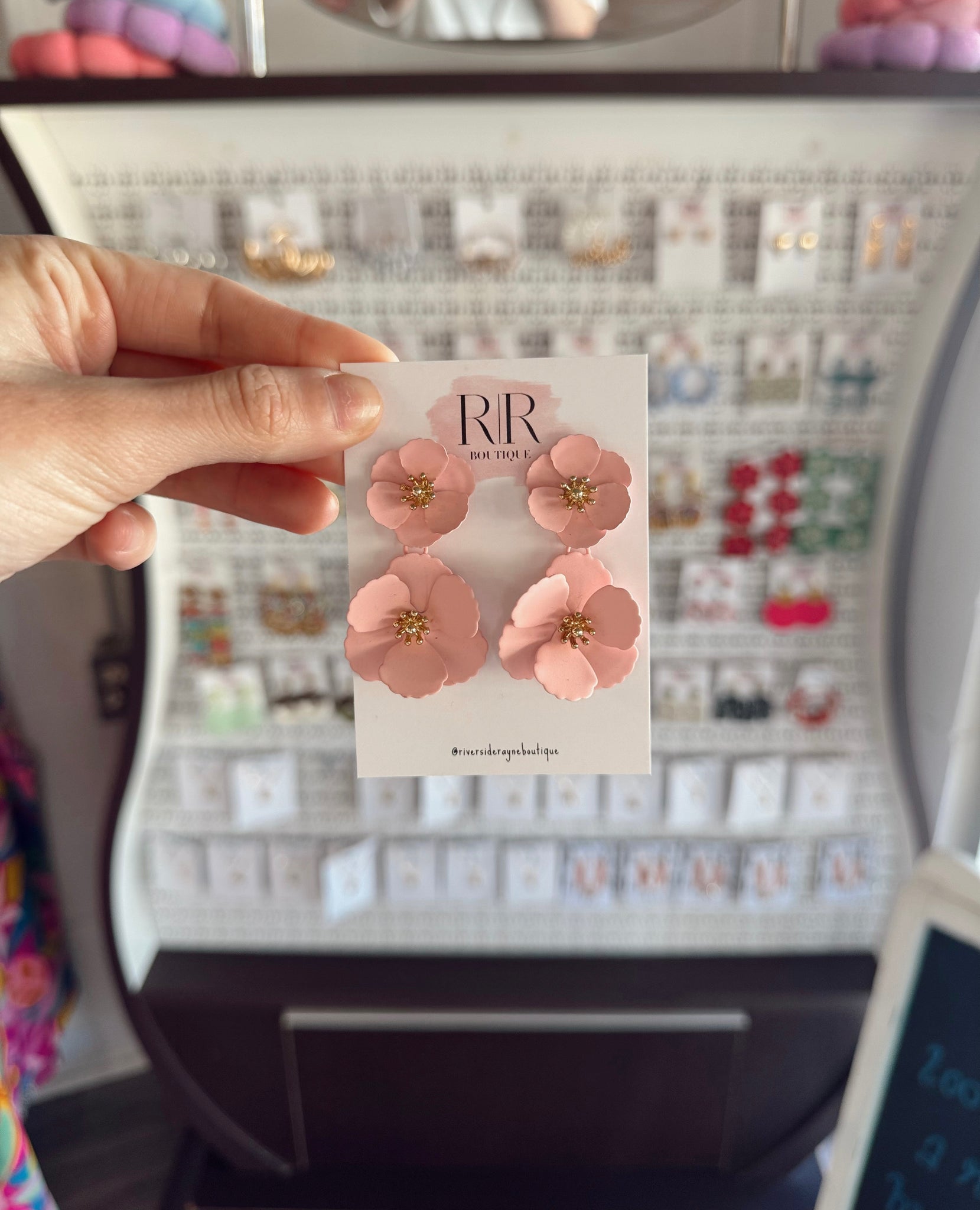 Flower Earrings - Pink