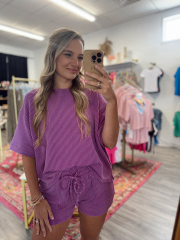 Everyday Ribbed Set - Purple