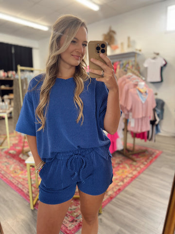 Everyday Ribbed Set - Royal
