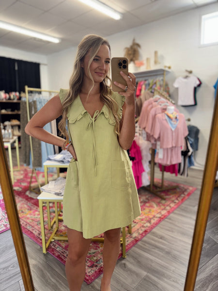 Frill Collar Mini Dress