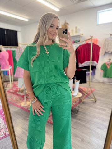 Quilted Lover Girl Set - Green