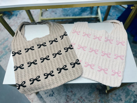 Bow Knitted Bags