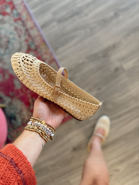 Woven Flats - Natural