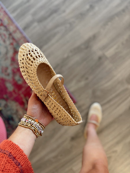 Woven Flats - Natural
