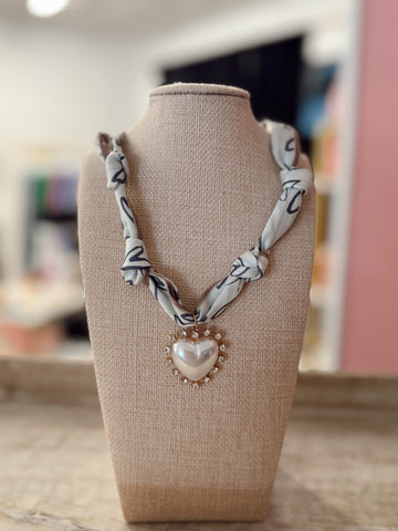 All the Hearts Scarf Necklace
