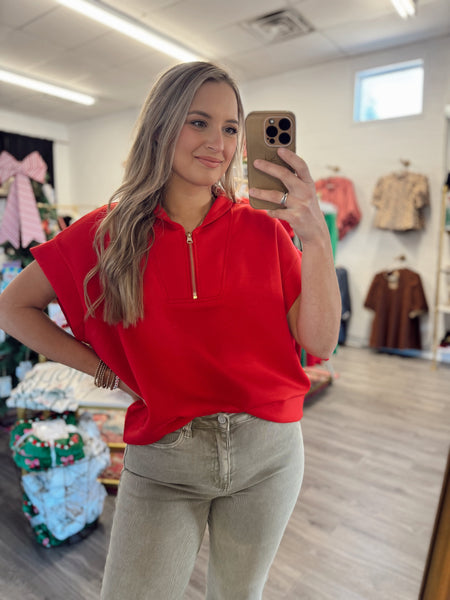 Scuba Top - Red, S-3X