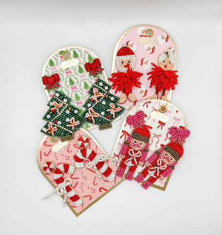 Christmas Beaded Earrings