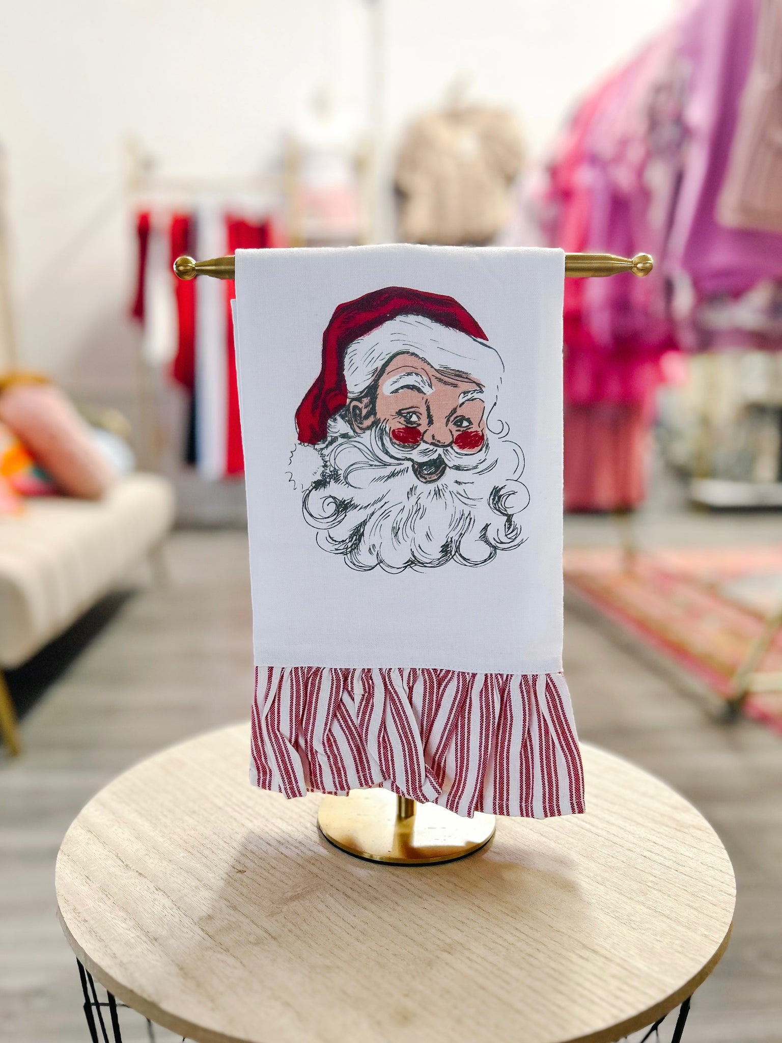 Santa Ruffle Hand Towel