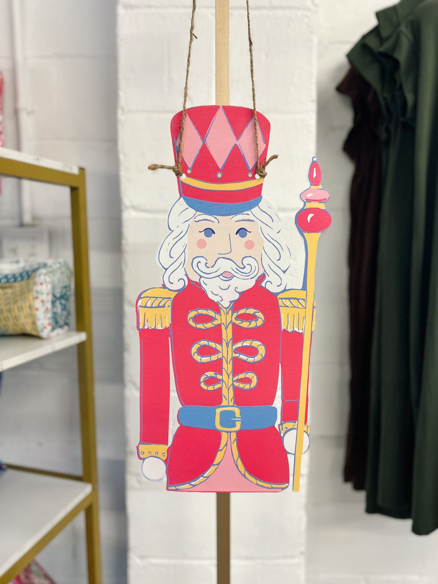 Pink Nutcracker Door Hanger