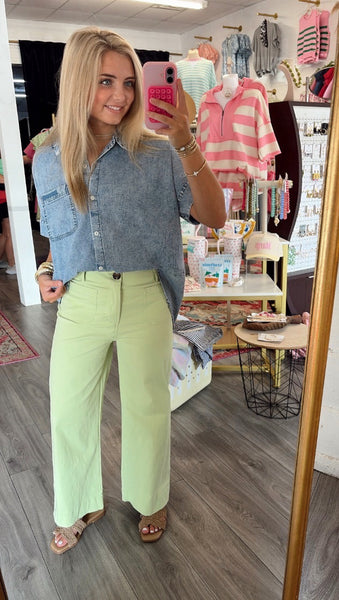 Oversized Denim Top