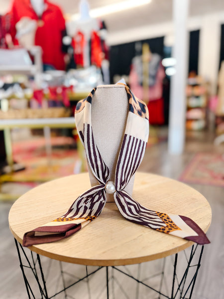 Animal Print Magnetic Scarf Necklace