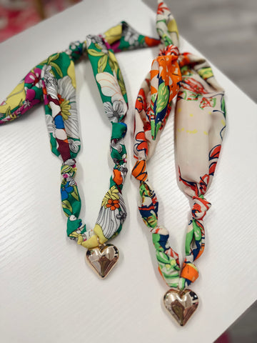 Scarf Charm Necklace - Heart