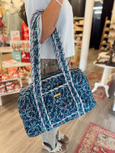 Quilted Duffle Bag - Bows