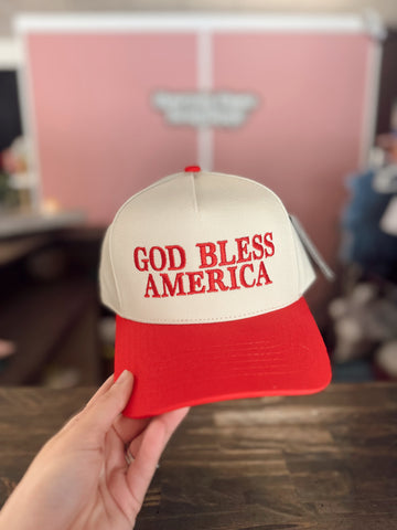 God Bless America Trucker Hat